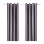 IKEA BOLLOLVON Blackout Curtains, 1 Pair, Gray (Pack of 1, 57x98, Gray)