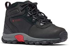 Columbia Unisex Childrens Newton Ridge Hiking Shoe, Black, Mountain red, 8 Regular US Little Kid