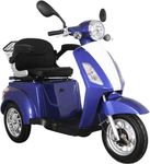 GREEN POWER Electric Mobility Scooter Red ZT500-900W 3 Wheeled with Extra Accessories Package: Mobility Scooter Waterproof Cover, Phone Holder, Bottle Holder by Green Power (Blue)