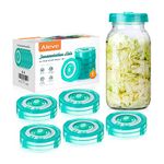 AIEVE Fermentation Lids, 6 Pack Mason Jar Fermenting Lids, Fermenter Lids Fermentation Kit for Wide Mouth Mason Jars to Make Sauerkraut, Kimchi, Pickles