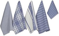 DII Everyday Collection Foodie Kitchen Set, Dishtowel & Dishcloth, Stonewash Blue, 5 Piece