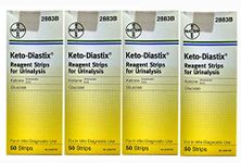 LUBEX Bayer Keto-Diastix Reagent Strips For Urinalysis, 50 Each (Pack Of 4)