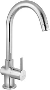 JAQUAR Florentine Series Table Mounted Swinging Spout Cold ONLY Sink Cock (Chrome) | Right Hand Side Lever, Brass Body Water Tap/Faucet/Cock for Bathroom/Kitchen Wash Basin | FLP-CHR-5357PM