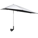 G4Free UPF 50+ Height Adjustable Umbrella with Universal Clamp, Outdoor Chair Umbrella, Beach Umbrella, Patio Umbrellas (Black)