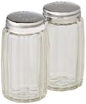 IBILI 768715 Salt & Pepper Shaker Set Small, Stainless Steel, Silver/Transparent, 9 x 8 x 4 cm