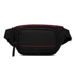 Tommy Hilfiger Unisex Travel Fanny Pack BRIKK - Black | Waist Bag with Vislon Zipper | Mobile Pouch | Waist Pouch with Adjustable Strap | Stylish and Trendy Bag for Travel and Daily Use