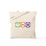 CafePress Eat Sleep Geography Tote Bag Natural Canvas Tote Bag, Reusable Shopping Bag