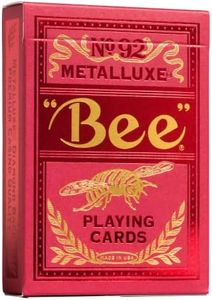 US Playing Cards Bee Red Metalluxe Playing Cards