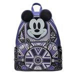 Disney 100 Art Deco Mickey Mouse Mini-Backpack - Entertainment Earth Exclusive, Blue, 9-inches wide x 10 1/2-inches tall x 4 1/2-inches long, Classic