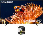 SAMSUNG 55 Inch DU8000 Crystal UHD LED 4K Smart TV Bundle with 2 YR CPS Enhanced Protection Pack (2024 Model)