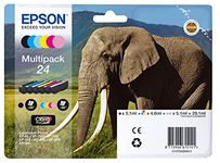 Epson 24 Elephant Genuine Multipack, 6-colours Claria Photo HD Ink Cartridges