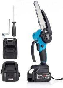 HORMY Mini Chainsaw Cordless 6-inch, 2 Pack 3.0Ah Batteries Power Chainsaw Electric Chainsaw for Wood Cutting Tree Trimming, Best Gifts for Dad and Husband