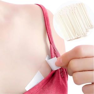 RIPIENO Strips Double Sided Tape for Fashion, Clothing and Body | All Day Strength Invisible Dress Tape for women | Gentle to stick on Skin and clothes | Transparent (216 strips)