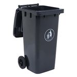 Panana Blue/Green/Black Wheelie Bin,Garden Outdoor Bin Large 240L Waste Disposal Dustins with Rubber Wheels for Commercial,Flats,Garage,Warehouse,Industrial(Black)