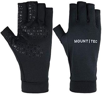 MOUNT TEC Driving Gloves for Women Non-Slip Outdoor Fingerless Gloves UPF50+ Sun Glove for Men Fishing Cycling Hiking Running(Black, XS)