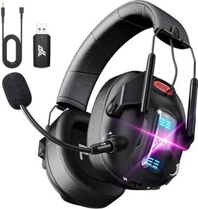 YPBDAN Wireless Gaming Headset for PS5, PS4, PC, USB Over Ear Gaming Headphones with Noise Canceling Mic, Bluetooth 5.3, 100H Battery, Low Latency, Foldable Headset for Switch, Mac, Laptop