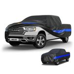 Molebt Truck Covers for Pickups Waterproof All Weather, Outdoor Pickup Cover Snow Sun Rain Dust Protection, Fit Toyota Tacoma/Tundra, Chevy Silverado, GMC Sierra, Dodge RAM 1500 ect (up to 230 inch)