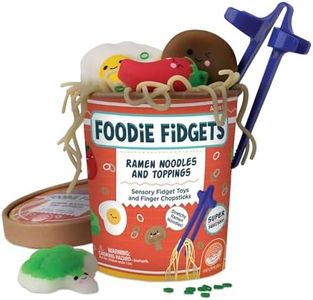 MindWare Foodie Fidgets Ramen Noodles and Toppings Set of Squishy Toys for Kids and Adults - Ages 5 and Up