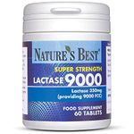 Super Strength Lactase Tablets 9000 FCC Enzyme Units | Max Strength Digestive Enzyme | 60 Tablets: 1 month's Supply | Helps Digest Lactose in Milk & Dairy | Support for Lactose Intolerance | UK Made