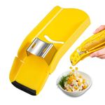 Corn Peeler for Corn on The Cob Holders Fast Corn Cob Seperater Remover Yellow Quick Corn Kernel Separator Corn Cob Stripper Tool for Easily Peel Your Corn Cobs