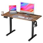 Alawooder Adjustable Standing Desk 48 Inch - Electric Standing Desk Adjustable Height & Heavy Duty, Stand Up Computer Work Desk Rising Workstation with Memory Presets for Home Office (Rustic Brown)