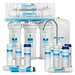 Geekpure 5 Stage Reverse Osmosis Drinking Water Filter System 75 GPD - with Extra 7 Filters