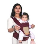 Infantso Premium Hip Seat Baby Carrier with 6 Adjustable Carry Positions, Carrier for 0 to 3 Years Baby with Hip Seat, Kangaroo Style Bag, Baby Carrying Bag for Newborn to Toddler, Weight Upto 15kgs