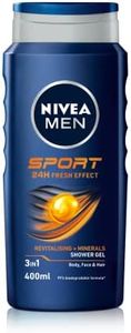 NIVEA Men Sport Lot de 6 gels douche (6 x 400 ml), gel douche rafraîchissant avec parfum citron vert, gel douche tout-en-1 pour homme, gel douche puissant NIVEA MEN