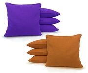 Johnson Enterprises, LLC Regulation Cornhole Bags 17 COLORS Handmade (Set Of 8) (Purple/Gold)
