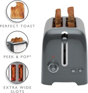 Dualit 2-Slice Toaster – Grey Compact Bread Toaster