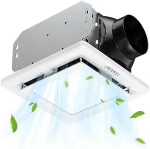 FASDUNT Bathroom Exhaust Fan with Light, Upgraded Ceiling Mount Ventilation Fan and Light Combo, 1.0 Sones, 110 CFM, Suitable for Bathrooms, Shower, Office, Restroom, ETL Listed