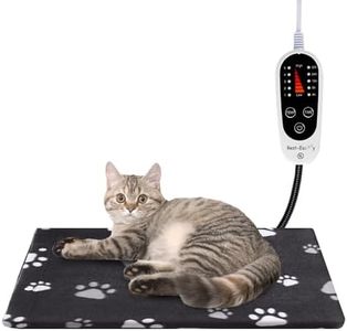 Rest-Eazzzy Pet Heating Pad Indoor, Dog Heating Pad Mat with Removable Cover, 5 Level Timer 5 Level Temperature, Electric Pet Warming Mat for Cat Dog Automatic Power-Off
