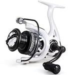 Sougayilang Fishing Reel, Ultralight Spinning Reel with Aluminum Spool, 5.2:1 High Speed Spinning Fishing Reel for Freshwater-White 2000