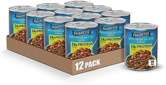 Progresso Mediterranean-Style Lentil Protein Soup, Vegetarian, 19 oz. (Pack of 12)