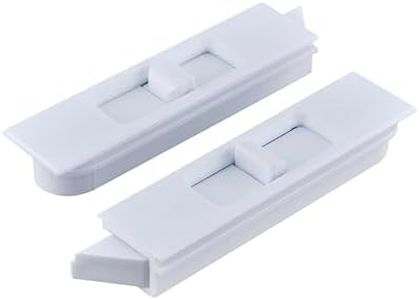 Brixwell 85-819WA Silver Line Snap in Tilt Latch Nose Left and Right Hand 3/32" Stile Snap Size 9/32" Nose Size Blue White Finish Pair