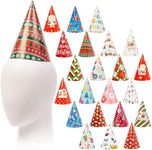 THE TWIDDLERS - 48 Christmas Cracker Party Hats in Assorted Festive Designs for Kids & Adults - Photo Props for Xmas Parties Costume Accessories - 20cm x 15cm