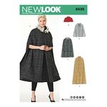 New Look Pattern 6535 Women's Capes in Four Lengths, Paper, White, 22 x 15 x 1 cm