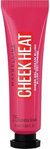 Maybelline New York - Blush Colorete En Crema Cheek Heat All In 1, 25 Fuchsia Spark, Vanilla, 10 Mililitro