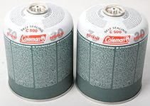 2 x Coleman 500g self sealing gas cartridge butane/propane mix