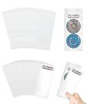 120 PCS Car Coasters Packaging for Selling, Sublimation Car Coaster Display Card Set with 120 PCS Bags, Coaster Packaging Self Seal Bags for 3 in Sublimation Car Coasters (White)