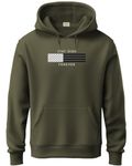 ADRO Hoodies for Men | Printed Hoodie for Men | Cotton Hoodie | Mens Hoodies | Sweatshirt for Men | Hooded Hoodie | H24-FLAG-OL-M Olive