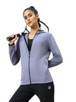 TECHNOSPORT WM13 WOMENS HOOD JACKET WITH FULL ZIP BLUE GRANITE XLR