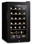 Subcold Viva24 LED – Under Counter Wine Fridge Black | 3-18°C | Wine Cooler | LED + Lock & Key | Glass Door Drinks Cellar | Single-Zone (24 Bottle)