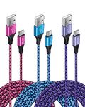 [3Pack/6ft] Samsung Charger Cord, AILKIN 3A USB Type C Fast Charging Cable for Samsung Galaxy A15 A14 5G A13 A54 A53 S23 S22 Ultra S21 iPhone 15 Pro Google 8 7Pro 6a USB C to USB A Android Phone Cord