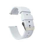 BARTON Silicone Watch Bands - Quick Release Straps - Choose Color & Width - 16mm, 18mm, 20mm, 22mm, 24mm - White 22mm