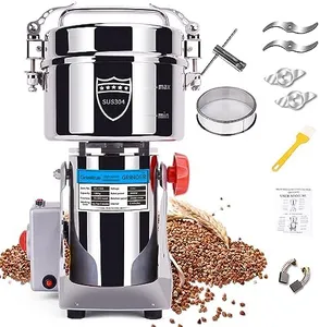 Greatrue 1000g Electric Grain Mill Grinder, 304 Stainless Steel Grain Mill, 3000W High Speed Spice Grinder, Electric Grain Mill for Dry Wheat, Oats, Corn, Pepper and Coffee Beans