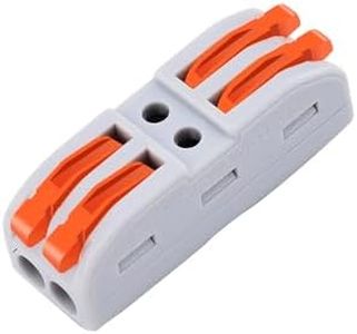 NineLeaf 20PCS Wire Connectors, 2 in 2 Out Lever Wire Connectors, Lever-Nuts Inline Splicing Connector, Push-in Quick Conductor Terminal, AWG 28-12