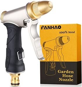 FANHAO Garden Hose Spray Gun, 100% Heavy Duty Metal Water Gun Sprinkler High Pressure Water Hose Pipe Spray Gun for Car & Pet Washing/Watering Lawn and Garden/Sidewalk Cleaning