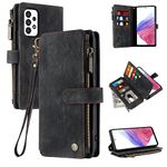 Vofolen for Samsung A53 5g Case Wallet Case with Card Holder TPU Leather Flip Stand Case A53 Samsung Phone Case Wristlet Zipper Magnetic Closure Protective Case Cover for Samsung Galaxy A53 5g Case