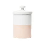 Waggo Dipper Ceramic Dog Treat Jar Heavyweight Durable Designer Dog Treat and Cookie Jar (Rose)